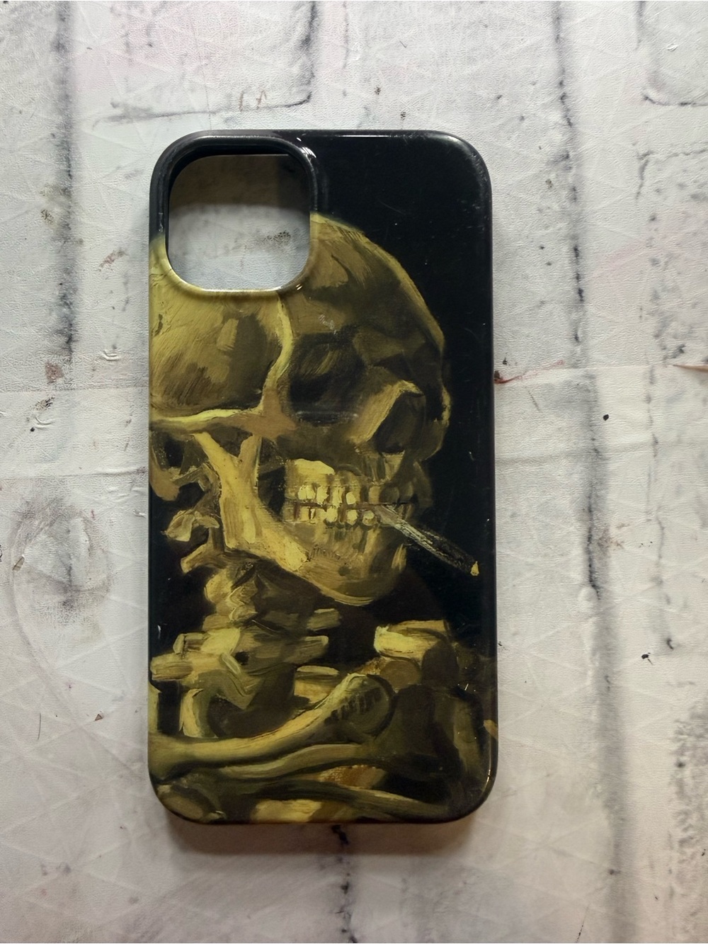 Black & Gold Skull iPhone Case - Artistic Protective Cover